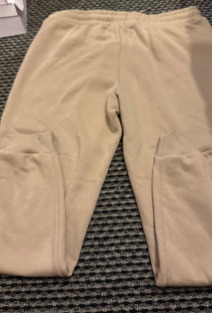 Beige cuffed leg joggers 