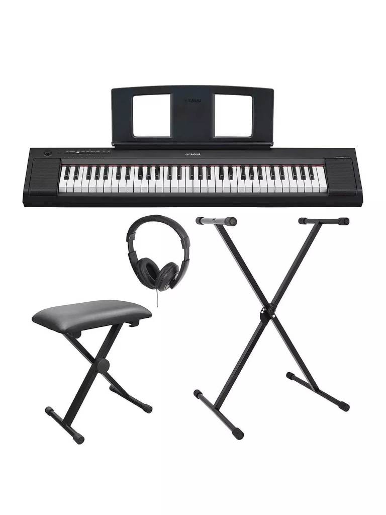 Yamaha P-45 Digital Piano Bundle with Stand, Stool & Headphones