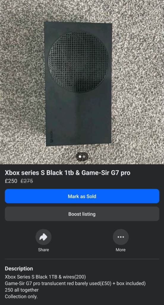 Xbox series S Black 1tb & Game-Sir G7 pro