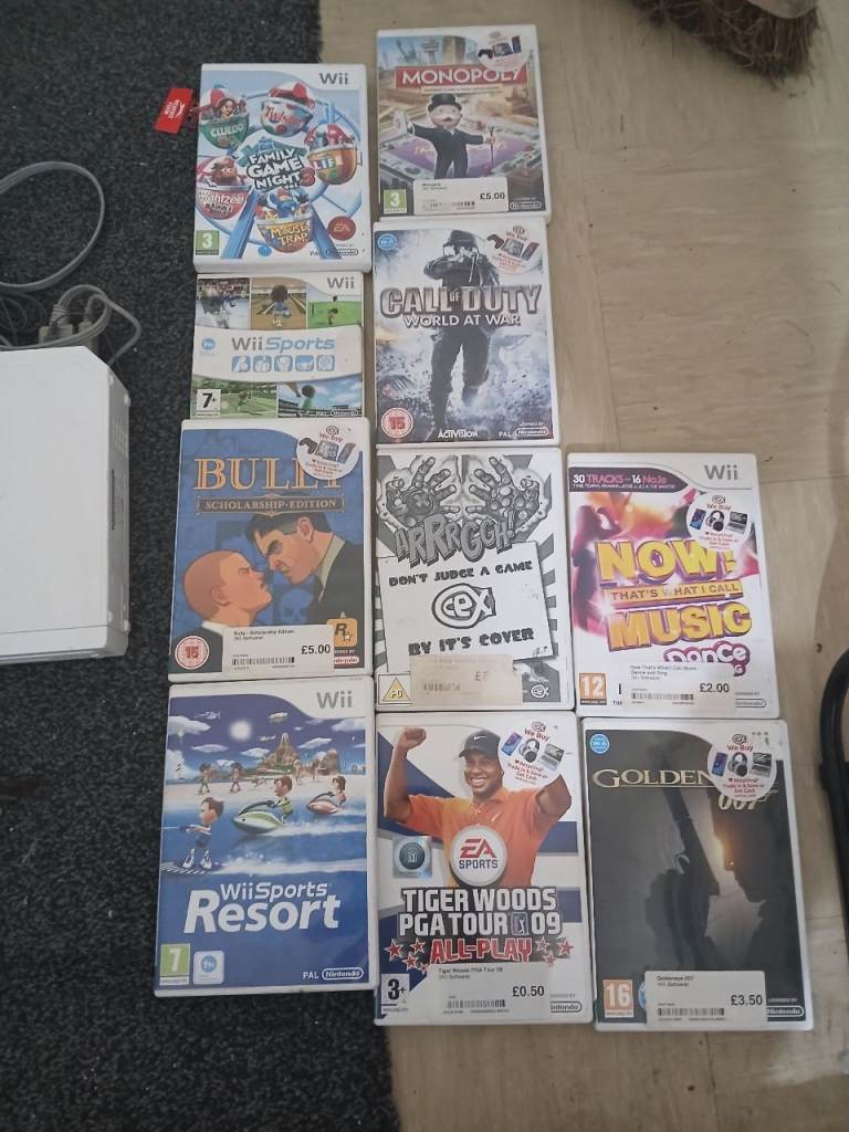 Nintendo wii with 9 games