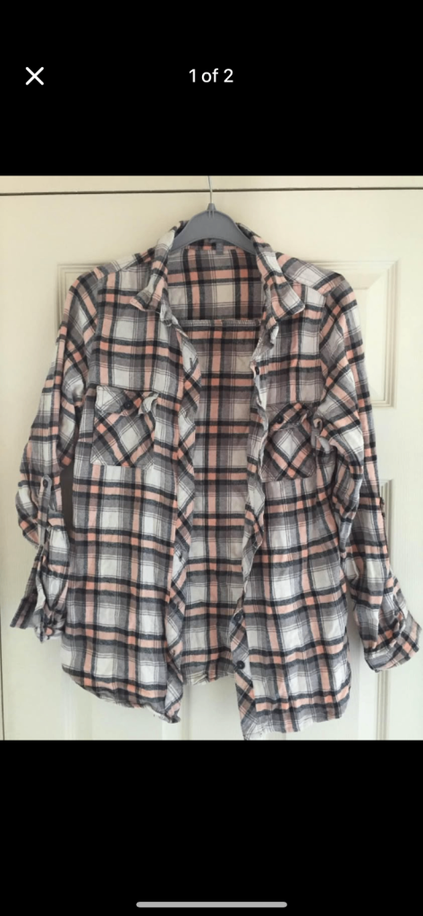 (365) Checked shirt, size medium