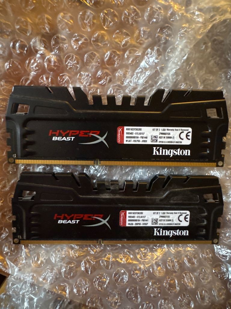 Kingston HyperX Beast DDR3 RAM 16GB (2x8GB) – Good Condition
