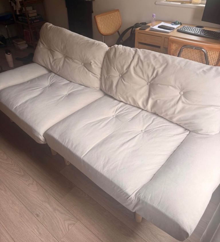 Cream sofa bed 