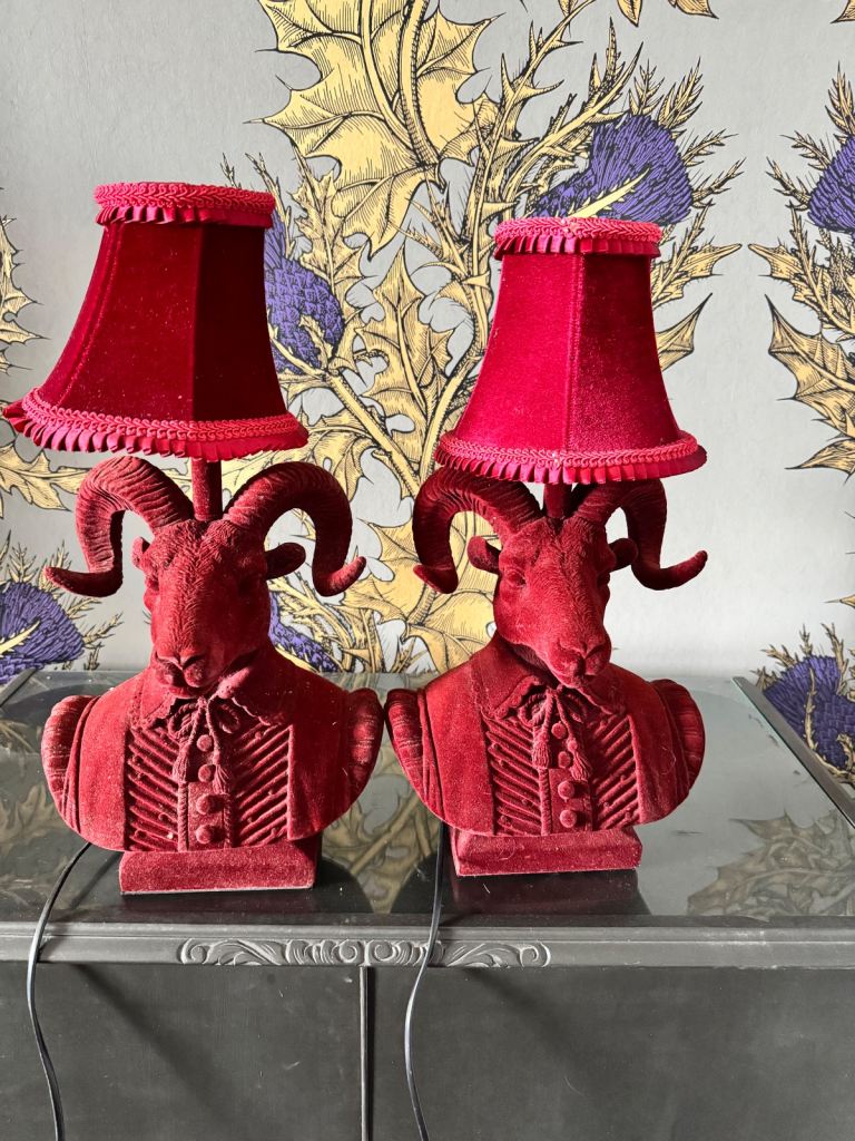 Abigail Ahern Rams Head Table Lamps