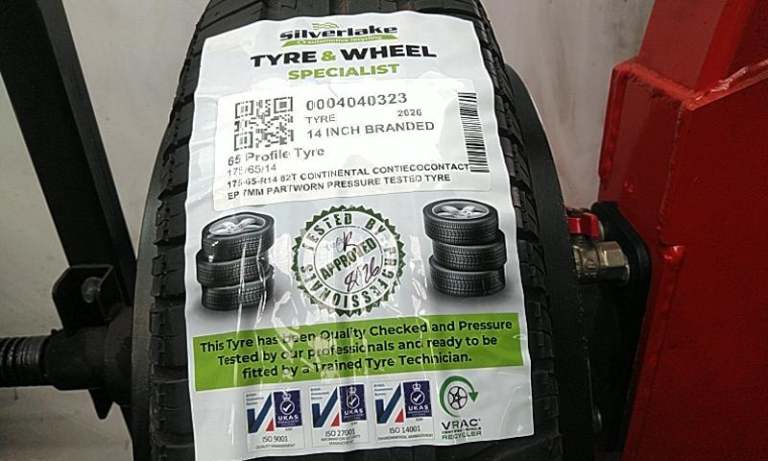 175-65-R14 82t Continental Contiecocontact Ep 7mm Partworn Pressure Tested Tyre