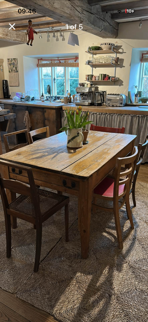 Antique French kitchen table 