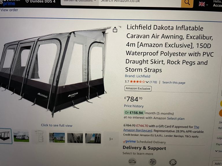 Inflatable Caravan Awning, Litchfield 4M Dakota 