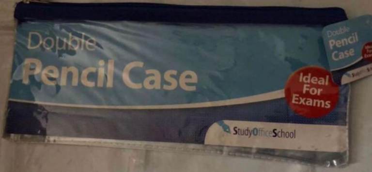 Double sided clear pencil case