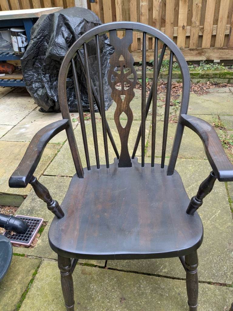 2 wooden dining chairs