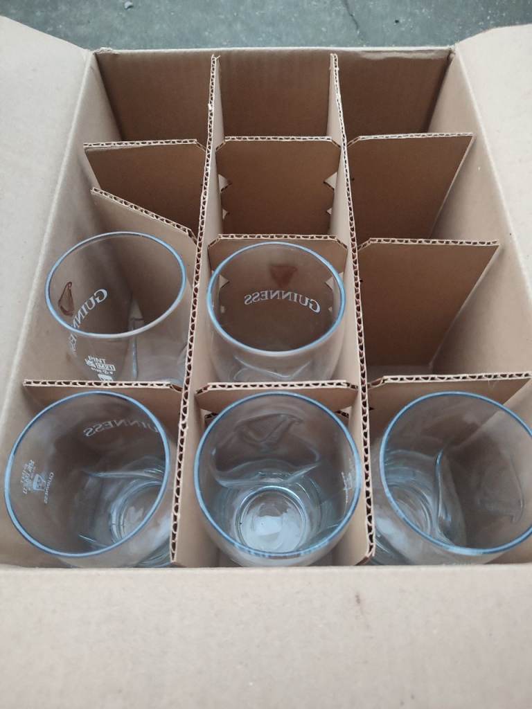 5 x Guinness pint glasses 