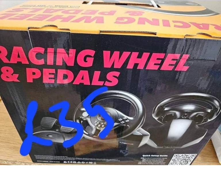 Racing wheel and pedals 