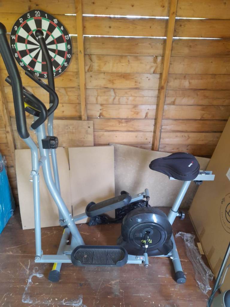 Cross Trainer / Exercise Bike Combo – Grey, Good Condition