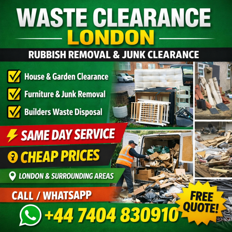 Waste Clearance London | Same Day Rubbish Removal | Cheap Prices