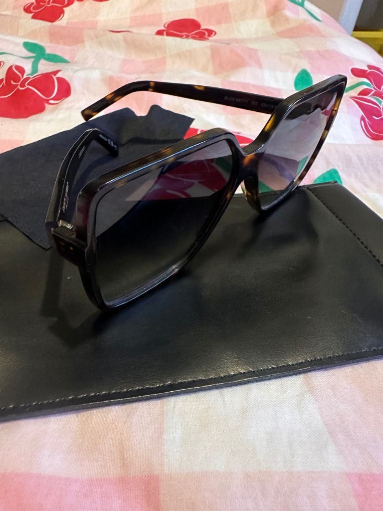 Saint Laurent YSL Women's Sunglasses - Tortoiseshell, Good Condition