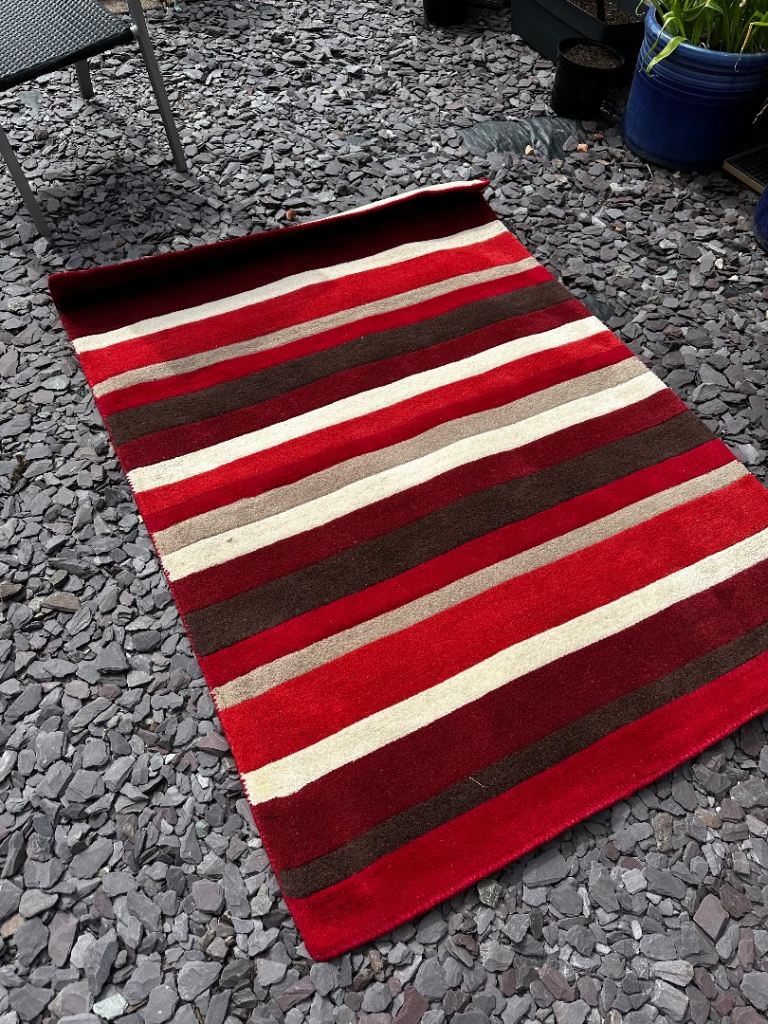Red Striped Rug 