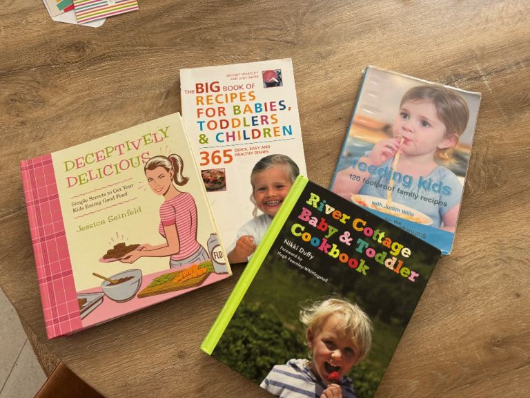 FREE: Bundle of 4 Baby & Toddler Recipe Cookbooks – Good Condition
