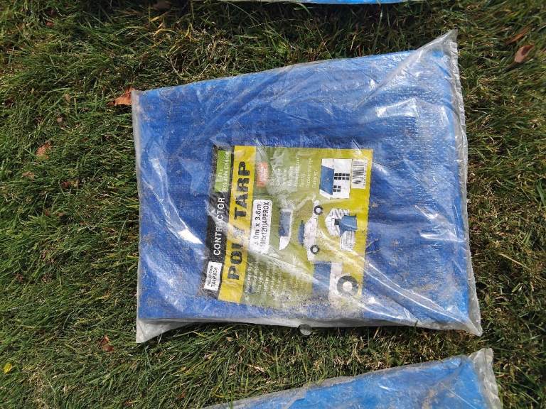 New Blue Tristar Polythene Tarpaulin 3m x 3.6m
