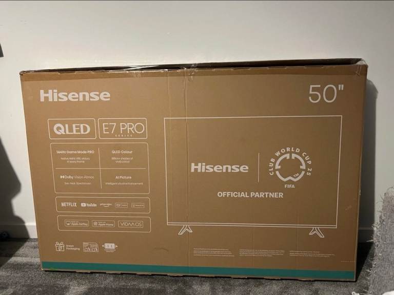 Hisense 50" QLED, E7Q PRO, 4K HDR TV, 120hz
