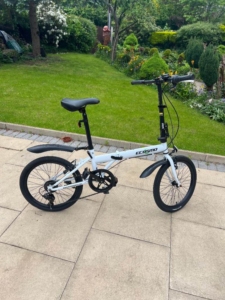Folding city bike white 