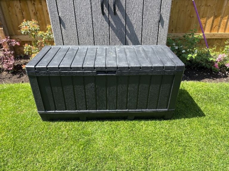 Keter Kentwood 350L Outdoor Garden Storage Box - Grey