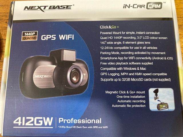 Nextbase 412GW Professional 1440p Quad HD Dash Cam with GPS and WiFi