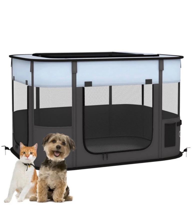 Pet Playpen Portable Foldable Puppy Cat 60x74x42cm