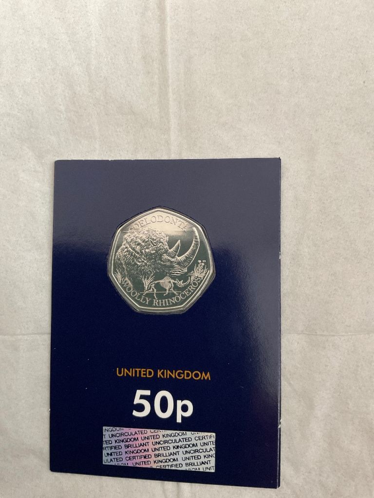 50p coin Coelodonta