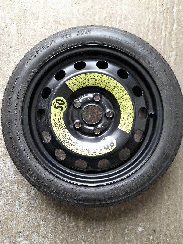 Four Skoda Yeti 16" alloy wheels and tyres, plus space saver wheel included.