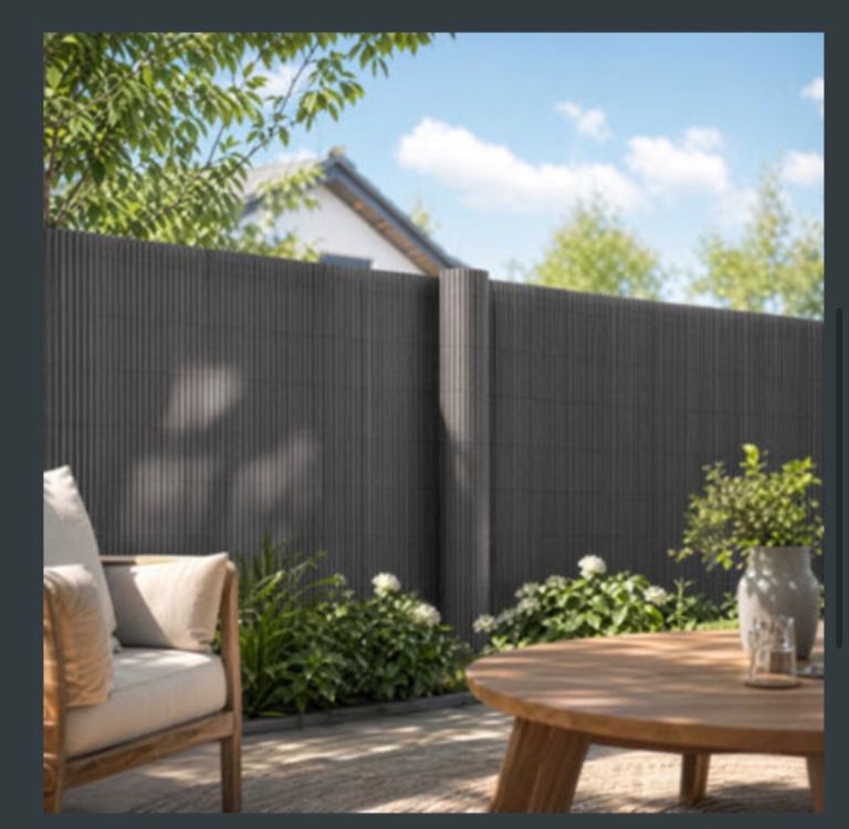 Privacy Screen Balcony / Garden PVC Black