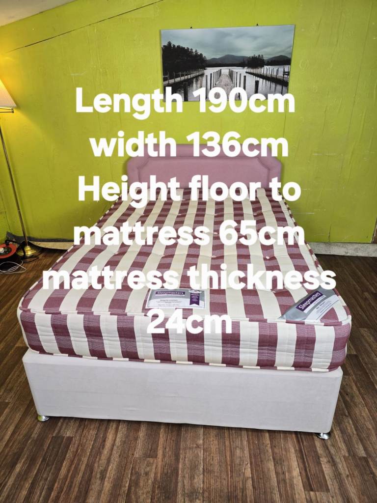 IT533 Double Divan Bed Base with Sleep masters Mattress[Delivery available]