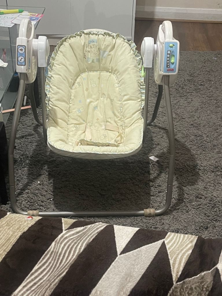 Fisher-Price Baby Swing – Good Condition, Cream