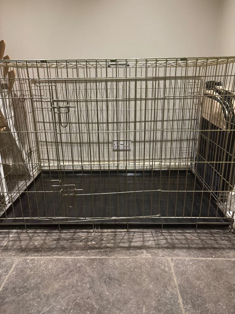 Lords & Labradors Heavy Duty Deluxe Metal Dog Crate in iridescent gold