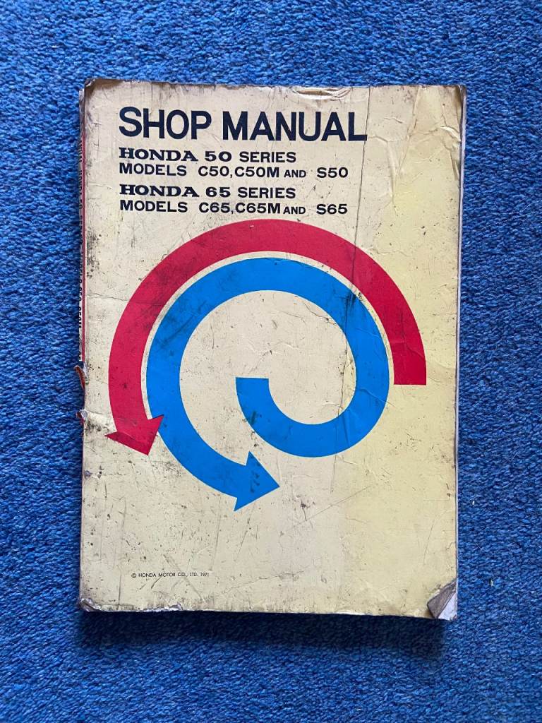 Honda Motorcycle Workshop Manual C50 C50M S50 C65 C65M S65 Japan 1971