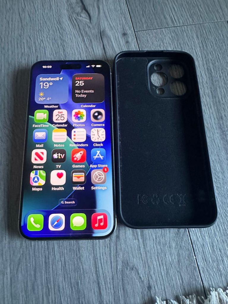 Apple iPhone 15 Pro max with Black Case – Good Condition