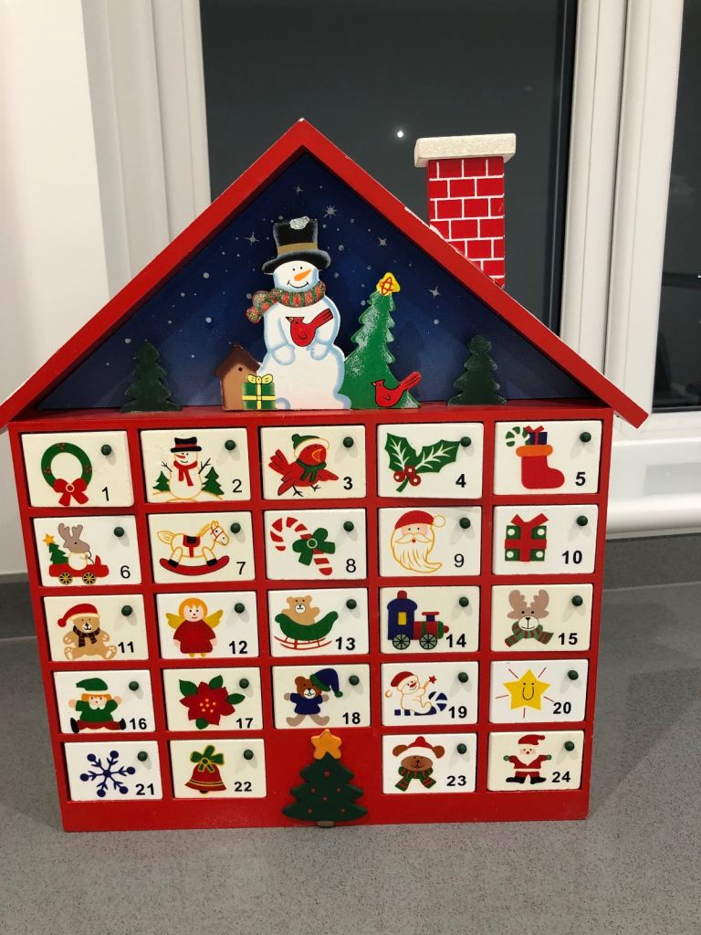 Christmas wooden Advent house