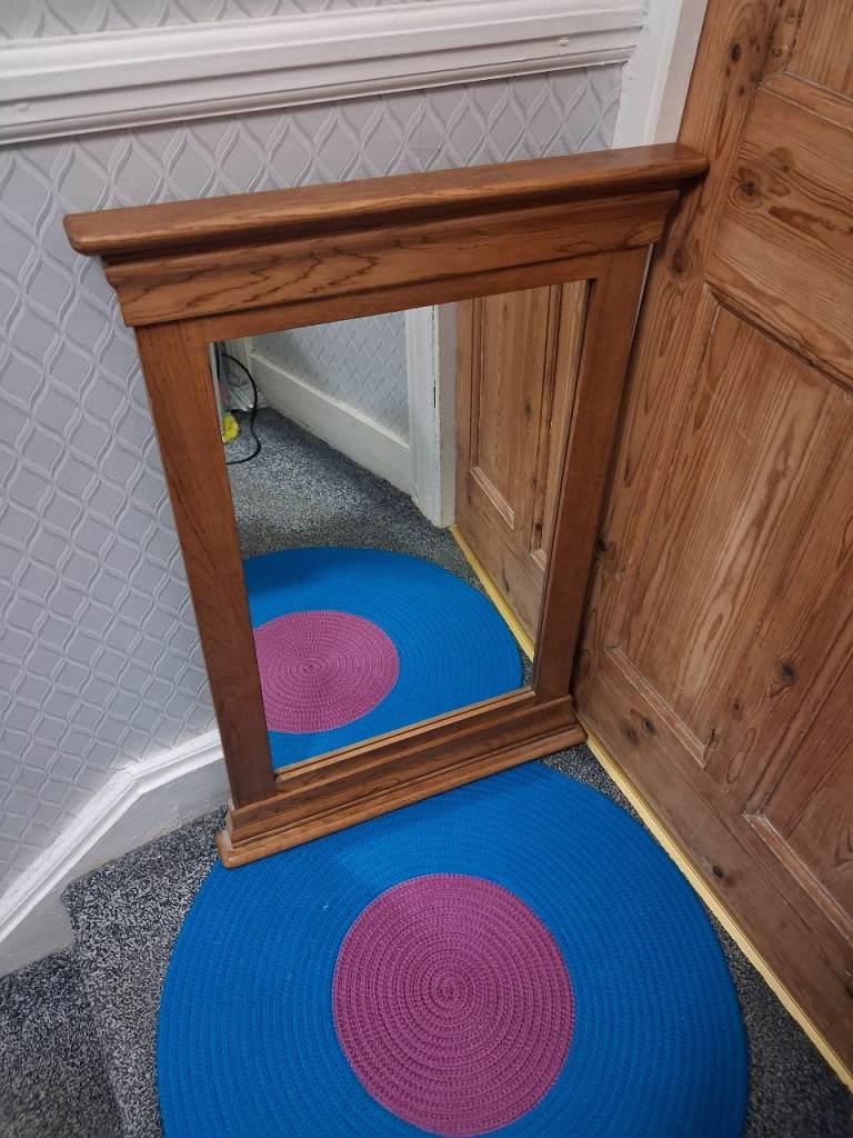 Solid oak.mirror