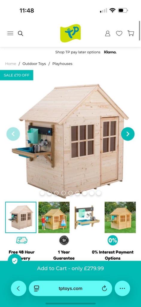 Childs playhouse anf sandpit