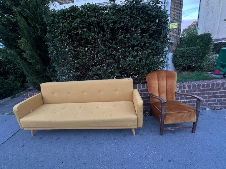 FREE MCM mustard sofa bed 