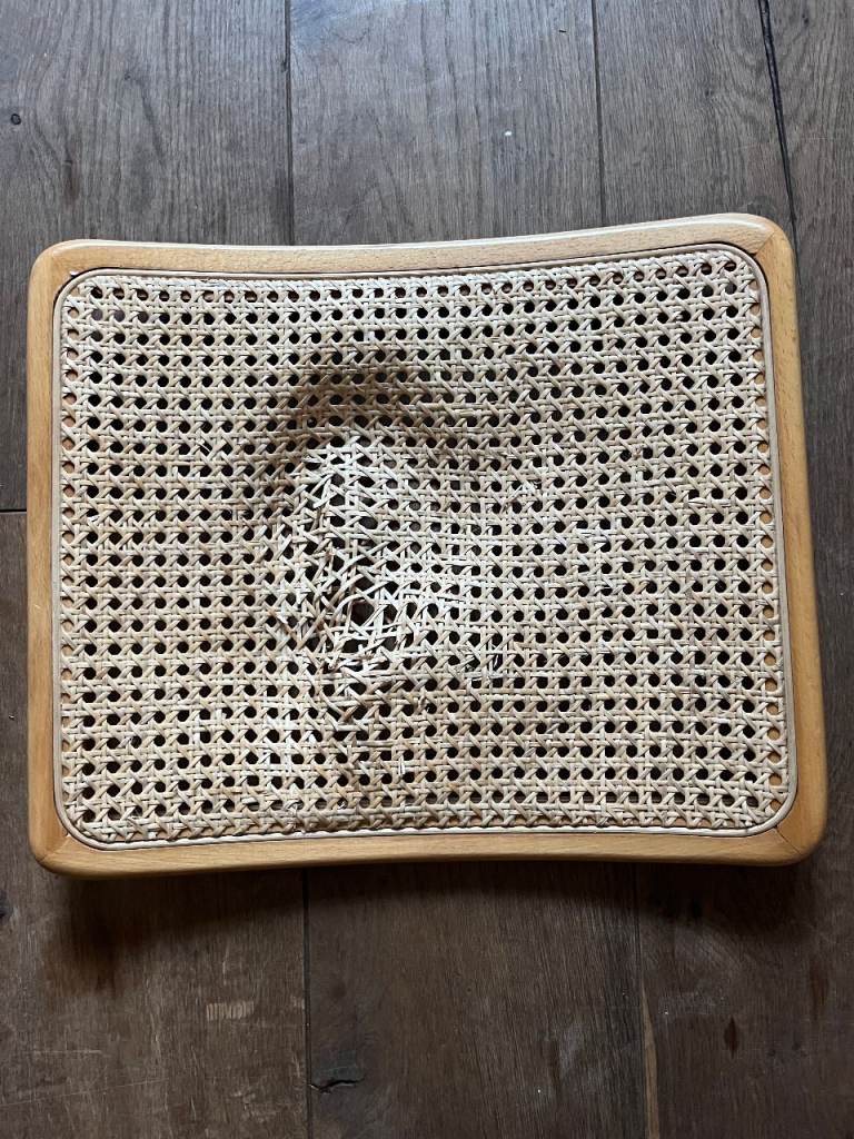 Vintage Cesca Bar Stool Seat – Beech Wood & Cane – For Parts / Repair