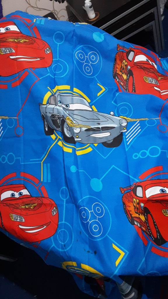 2 sets of Disney Cars Movie Curtains and net curtains