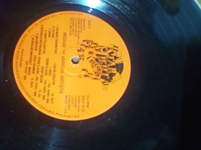 REGGAE 14 VARIOUS ARTISTS,.VINYL ALBUM,. 