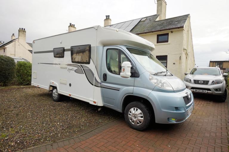 2014 Elddis Autoquest 155 Signature, 4-Berth, 4-Seatbelts, End French Bed.  