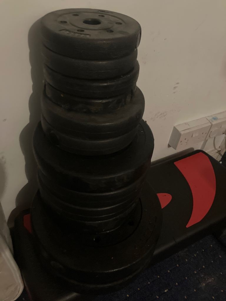 Vinyl weight plates 50kg total