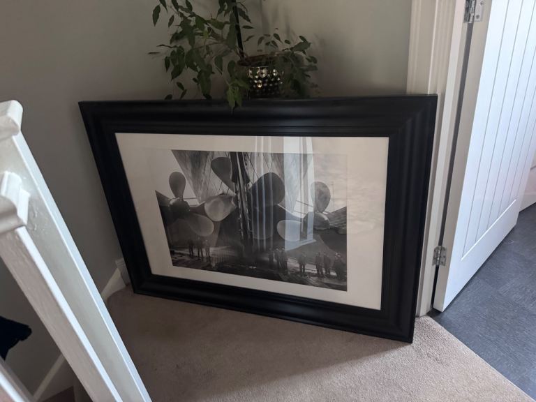 Extra large titanic black white framed print poster Ikea