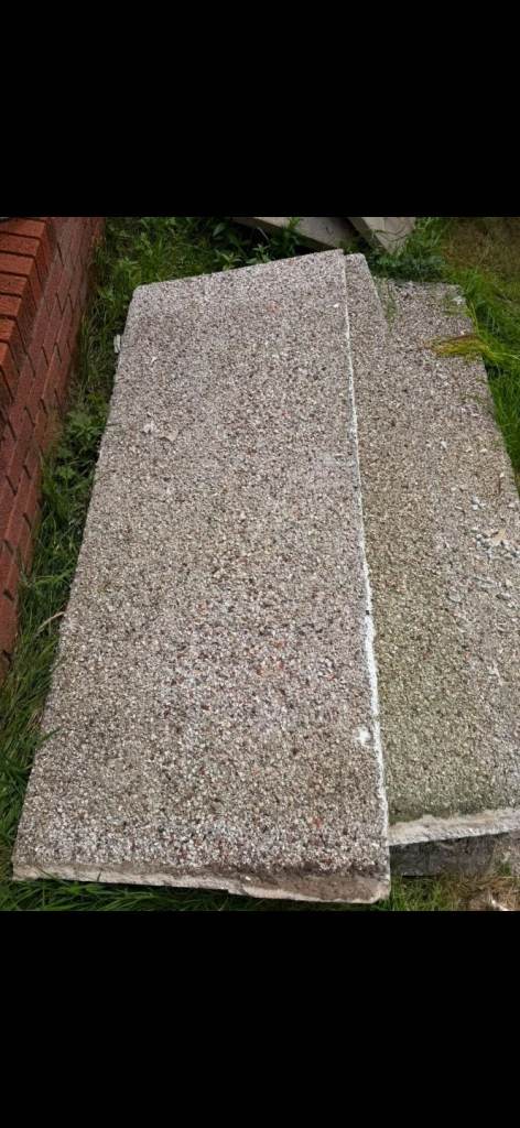 Concrete section panels for garage