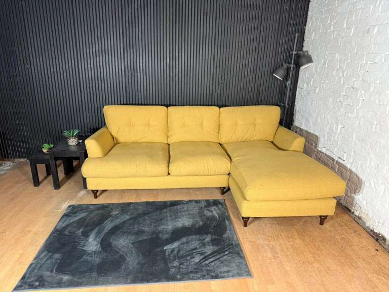 New Stock! High Street Brand — DFS x Joules Pattersdale Yellow Chaise Sofa