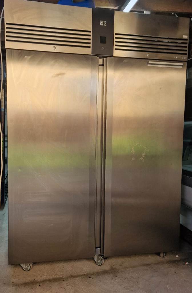 FOSTER G2 NEW MODEL COMMERCIAL DOUBLE DOORS CHILLER STAINLESS STEEL FULLY WORKING GOOD CONDITION 