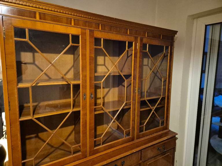 Vintage Mahogany dining room glass cabinet