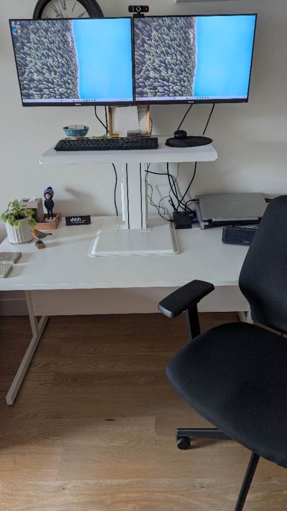 Premium Home Office Desk, Humanscale Sit/Stand, PC Monitors, Keyboards & more