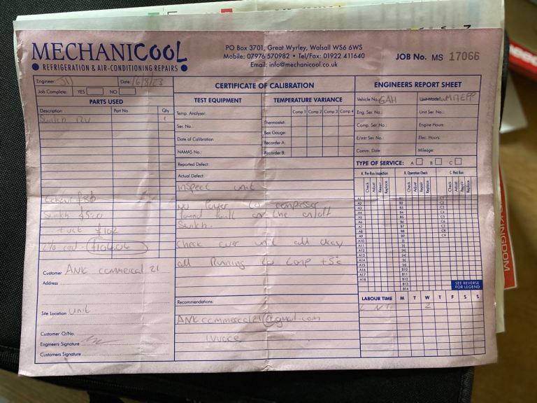 Mercedes Sprinter Fridge (-1C) ULEZ Euro 6 Lwb 2017 152k miles Mot,No Vat.